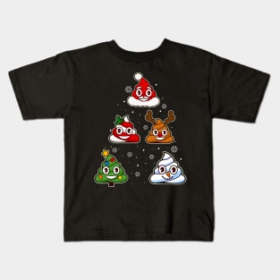 Cute Poop Christmas Kids T-Shirt